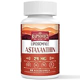 Liposomales Astaxanthin Weichkapseln 24mg pro Portion, Starke Antioxidantienformel als VIT C, Hervorragende Absorption (60 Softgels)
