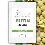 RUTIN - Forest Vitamin - Rutin 200mg - 100 Tabletten - 3 Monate Vorrat - Extrahiert aus den Blüten der Japanischen Perlenblume - Gesundheit & Schönheit.