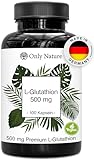 NEU: L Glutathion Hochdosiert 500 mg - 100 Kapseln - in Deutschland produziert & Laborgeprüft - Immunsystem & Entgifung - reduziertes L-Glutathion - Glutathione