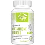 Cestfilo Liposomales Glutathion Reduziert 1300 mg, Aktive Form L Glutathion-Reduktase (GSH), Leistungsstarkes Antioxidans für optimalen Zellschutz