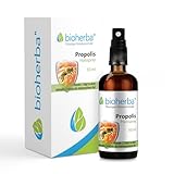 BIOHERBA Propolis Halsspray Extrakt – Hochdosiert 50 ml Tinktur – Natürliche Pflege mit Propolis Tropfen und Vitamin C – Unterstützt das Immunsystem und lindert Halsschmerzen – PZN 17188752