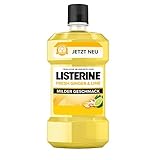 Listerine FRESH GINGER LIME Antibakterielle Mundspülung milder Geschmack mit natürlichem Ingwer und Limettenextrakt , Gelb, 600 milliliter