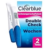 Clearblue Schwangerschaftstest Kombipack Double Check Früh & Woche, 2 Tests (1 digital 25 mIU/ml, 1 visuell 10 mIU/ml), Pregnancy Test / Frühschwangerschaftstest, Schwangerschaft Wochenbestimmung