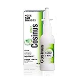 Pharmacy Laboratories Cosinus Nasen-Spray | 60 ML | Wirkt antibakteriell und hilft überschüssiges Sekret aus den Nasenhöhlen zu entfernen | Geeignet für Erwachsene | Nasenhöhlen Pflege und Reinigung