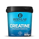 Bodylab24 Creatine Powder 500g, reines Creatin Monohydrat Pulver, Hochdosiertes Kreatin für mehr Energie und Kraft, Produkt der Kölner Liste, Engagement für sauberen Sport