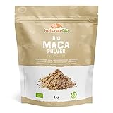 Maca Pulver - 1kg Bio Maca Pulver - Natürlich und reines Bio-Produkt - Hergestellt in Peru aus der Maca Wurzel - Gelatiniert - NaturaleBio.
