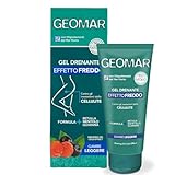 GEOMAR | Drainage-Gel mit Kälteeffekt, gegen Cellulite-Unvollkommenheiten, für leichte Beine, Inhaltsstoffe zu 95% natürlichen Ursprungs, hergestellt in Italien, 200 ml
