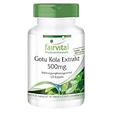 Fairvital | Gotu Kola - 120 Kapseln - mit 500mg Centella Asiatica Extrakt pro Kapsel - HOCHDOSIERT - VEGAN