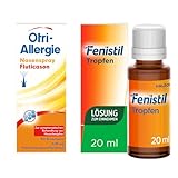 Otri-Allergie Nasenspray Fluticason (6 ml) + Fenistil Tropfen (20 ml): Effektive Linderung bei Heuschnupfen und allergischen Reaktionen - Nesselsucht, Juckreiz, allergischer Schnupfen
