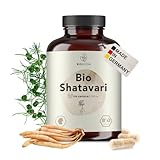BIO Shatavari Kapseln, 1500 mg Tagesdosis hochdosiert, rückstandskontrolliert, deutsche Herstellung, vegan, laktose- & glutenfrei, ohne Zusätze, 270 Kapseln x 500 mg, BIONUTRA®