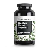 Bio Maca Rot – 3000 mg Bio Maca rot pro Tagesdosis – 180 Kapseln – Mit natürlichem Vitamin C, Ohne Magnesiumstearat – Zertifiziert Bio, hochdosiert, vegan, in Deutschland produziert
