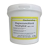 Magnesiumchlorid Hexahydrat 2,5kg - reinste Pharmaqualität (E511) – Magnesium chloride u.a. zur Herstellung von Magnesiumöl, Magnesium Spray, Magnesium Fußbad, Magnesium Vollbad uvm