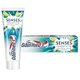 Odol-med3 SENSES Zahnpasta, revitalising Eukalyptus, Limette & Minze, schützt vor Karies und erfrischt, 75ml, Zahncreme