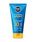 NIVEA SUN UV Dry Protect Sport Creme Gel LSF 30 (175 ml), nicht fettender Sonnenschutz mit Sofort-Trocken-Effekt, schweißresistente & extra wasserfeste Sonnencreme