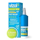 Vizol S 0,21% Fast Relief Augentropfen10 ml lindern sofort und wirksam leichte bis mittelschwere Symptome trockener und gereizter Augen, Ohne Konservierungsmittel