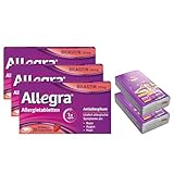 Allegra Allergietabletten 20 mg Schmelztabletten 20 x 3 St. mit 2 x Allegra Taschentücher– Antihistaminikum – 24 Std. wirksam bei Heuschnupfen, Tierhaar-, Hausstaumilben- Allergie, Nesselsucht