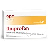 apodiscounter Ibuprofen 400 mg Schmerztabletten (50 Stk) - schnell wirksam & stark gegen Schmerzen