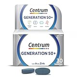 Centrum Generation 50+, 30 St. - Hochwertiges Nahrungsergänzungsmittel für Best Ager zur täglichen Komplettversorgung mit Mikronährstoffen - Verpackung kann variieren