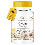 Glycin 500mg - mit 2000mg Glycin pro Tagesdosis - 90 Kapseln - hochdosiert & vegan - Aminosäure | Warnke Vitalstoffe - Deutsche Apothekenqualität