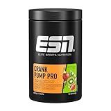 ESN Crank Pump Pro, Strawberry Kiwi, 450 g, Pre Workout Booster, für maximalen Muskelpump, Performance und Regeneration, geprüfte Qualität - made in Germany