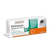 Echinacea-ratiopharm 100 mg Tabletten: Natürliche Unterstützung für das Immunsystem - zur Behandlung von Erkältungskrankheiten und Infekten der ableitenden Harnwege, 20 Tabletten