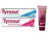 Tyrosur Wundversorgungs-Sparset - Tyrosur Wundheilgel 15 g & Tyrosur CareExpert Wundgel 25 g Inkl. GRATIS Rats-Apotheke Granatapfel Pflegecreme