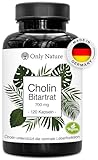 Cholin hochdosiert 700 mg - 120 Leber Kapseln - Natürlich & Wirksam - in Deutschland produziert & Laborgeprüft - Cholin Kapseln hochdosiert - leber entgiften - Choline Bitartrate