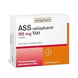 ASS-ratiopharm 100 mg TAH: Herzgesundheit - Blutverdünner zur Vorbeugung von Herzinfarkt und Schlaganfall, 50 Tabletten