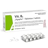 Vitamin B1 Agepha Hochdosiert 200mg Thiamin Tabletten für Nervenscherzen, Nervenleiden, Gedächtnis und Konzentrationsprobleme Vegetarisch 20 Stück