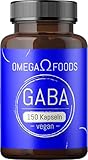 GABA Kapseln - 150 Hochdosierte Gaba Kapseln mit 600mg Gaba - 150 Vegane Kapseln - 600mg Gamma Aminobuttersäure - 100% Natürlich