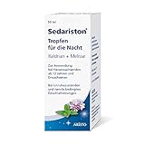 Sedariston Tropfen für die Nacht - bei Unruhe, Stress, Anspannung, Schlafstörungen, pflanzliches Arzneimittel aus Baldrian + Melisse, 50 ml