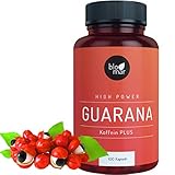 Guarana Kapseln Koffein PLUS - Kraftvoll & Effektiv - High Power Energizer gegen Müdigkeit - Premium Qualität- 3 Monatspackung