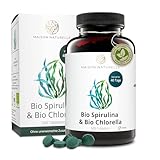 MAISON NATURELLE® | Bio Spirulina & Chlorella Mix (500 Stück) - Hochdosiert mit 2400mg Bio-Spirulina Alge & 2400mg Bio Chlorella Alge je Tagesdosis