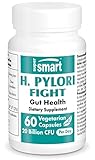 H. Pylori Fight 200 mg Pro Tag - Lactobacillus Reuteri - Hilft bei der Bekämpfung von Helicobacter Pylori - Patentierter Stamm - Hilft bei der Linderung von Magenproblemen - Glutenfrei - Supersmart.