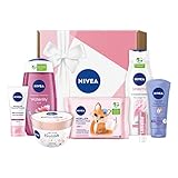 NIVEA Geschenkbox Rosa, Pflegeset mit Shampoo, Reinigungstüchern, Tagespflege, Pflegedusche und mehr, Geschenkset mit Pflegeprodukten für besondere Wohlfühlmomente