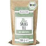 Salbeitee Bio lose - 250 Gramm Bio Salbei Tee I 100% natürlicher Salbei getrocknet aus Biologischem Anbau by KLUIZ TEA
