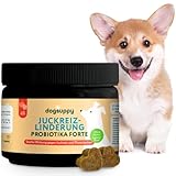 Dogsuppy Anti-Juckreiz & Pfoten-Lecken Probiotika mit 100% natürlichen 60 weichen Kautabletten. Angereichert mit 3 Milliarden Prä- & Probiotika für Hunde zur Reduzierung von Juckreiz