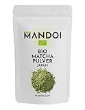 Mandoi BIO Matcha Pulver Japan, 200g. Feines Matcha-Tee Pulver aus nachhaltigem Anbau. Grüner Tee (green tea) für Matcha Latte