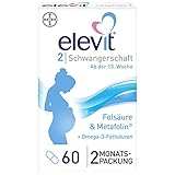 Elevit 2 - Schwangerschaftsvitamine für Mutter und Kind - Vitamine, Mineralstoffe & Omega-3-Fettsäuren - ab der 13. Schwangerschaftswoche - 1x 60 Kapseln