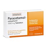 Paracetamol-ratiopharm® 1000 mg Tabletten: Der gut verträgliche Klassiker hilft langanhaltend gegen Schmerzen und Fieber, 10 Tabletten
