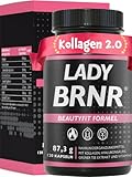 BRNR LADY BRNR - BeautyFit Stoffwechsel Formel mit Vitamin B6, Bindegewebe mit Kupfer, Kollagen, Hyaluron hochdosiert, Biotin, 120 Kapseln