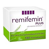 Remifemin plus Johanniskraut 180 Tabletten bei starken & betont seelischen Wechseljahresbeschwerden - hormonfrei - pflanzliches Arzneimittel