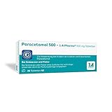 Paracetamol 500-1 A Pharma, 500 mg Tabletten mit Paracetamol, 20 Stck.: Bei Schmerzen und Fieber – auch für magenempfindliche Patienten