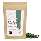 BIO Chlorella Presslinge 500mg, 250 Tabletten (125g), Chlorella Alge, Mikroalge Chlorella Vulgaris aus biologischem Anbau, 100% Natürlich und rein, Vegan