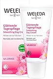 WELEDA Bio Wildrose Glättende Tagespflege, Naturkosmetik Gesichtscreme für trockene Haut zum Schutz vor Falten und Hautalterung, für Vitalität und Elastizität der Haut (1 x 30 ml)