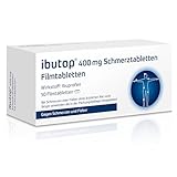 ibutop 400 mg Schmerztabletten, bei Schmerzen und Fieber, mit Ibuprofen, entzündungshemmend, Linderung von Kopfschmerzen, Zahnschmerzen, Regelschmerzen und Fieber, 50 Tabletten