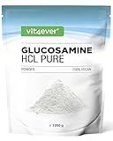 Glucosamin HCL Pure - 1000 g (1 kg) reines Pulver ohne Zusätze - Aus pflanzlicher Fermentation - Laborgeprüft - Vegan - Hochdosiert - Premium Qualität
