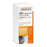 IBU-ratiopharm® Fiebersaft für Kinder 40 mg/ml: Immer passend dosiert gegen Schmerzen und Fieber, 100ml
