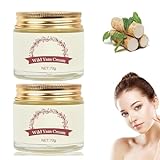 2 Stück Organic Enriched Wild Yam Cream, Bio-Wild-Yam-Wurzelcreme für Damen, für Allen Hauttypen, Hormonhaushalt, Anti-Wrinkle Cream Instant Für Menopause Relief