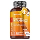 Vitamin D3 4000 IE - 400 Tabletten (1 Tablette alle 4 Tage) - Sonnenvitamin für Immunsystem, Knochen, Zähne & Muskeln (EFSA) - 100% Reines Cholecalciferol Vitamin D - Geprüfte Zutaten - WeightWorld